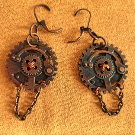 Boucles d'oreilles steampunk